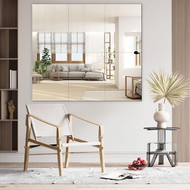 16 штук настінних дзеркал для плитки - проста установка, без рамки, 40x30 см для спальні, вітальні, ванної кімнати та домашнього спортзалу