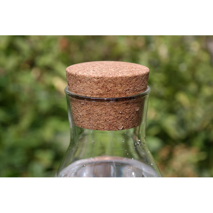 1.0L Carafe with the Flower of Life and cork stopper ~ FREIGLAS ~ Water jug, Flower of Life, engraving