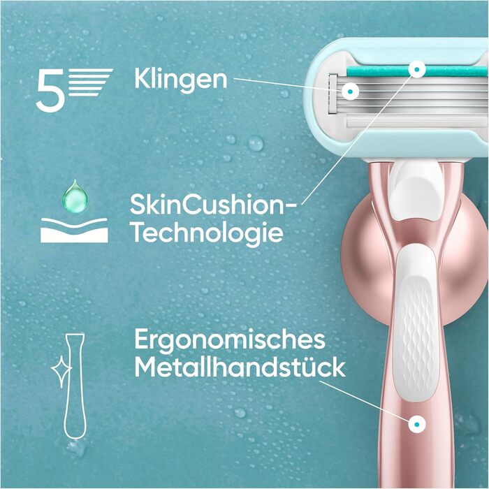 Жіноча бритва Gillette Venus Pro Smooth Sensitive Rosegold: бритва + 3 змінні касети + підвіс для душу