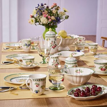 Villeroy & Boch French Garden Fleurence Sugar Bowl, Premium Porcelain, White/Colorful 10-2281-0930 0.20 L