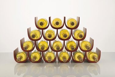 Alessi Noè | GIA13 B - Modular Bottle Rack, Design, Thermoplastic Resin, 15.5 x 10 x 11.5 cm (Red)