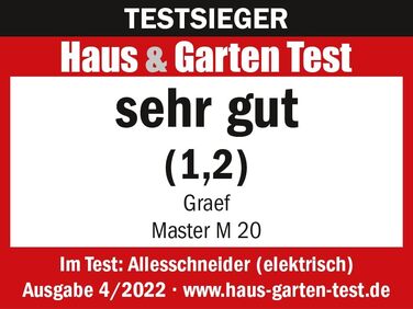 Graef Master M20EU - професійний слайсер для м'яса та овочів з нержавіючої сталі, срібний