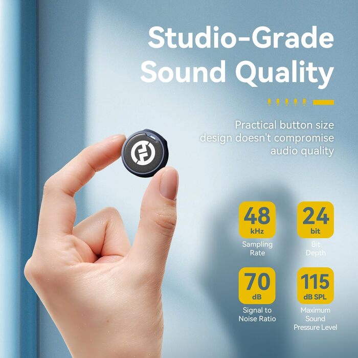 Hollyland Lark M2 Бездротовий петличний мікрофон для iPhone 17/16/15 та Android, 300м радіус дії, Hi-Fi звук, 30 годин роботи від акумулятора, комбі-версія