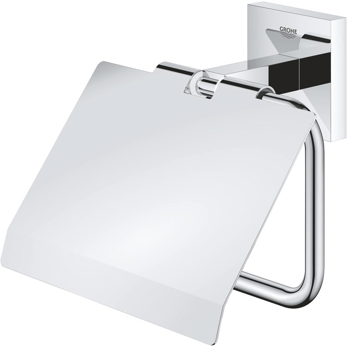 Тримач для туалетного паперу GROHE Start Cube, квадратний, хром, можливість монтажу без свердління, арт. 41102000