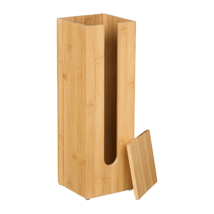 Relaxdays Toilet Paper Holder made of Bamboo