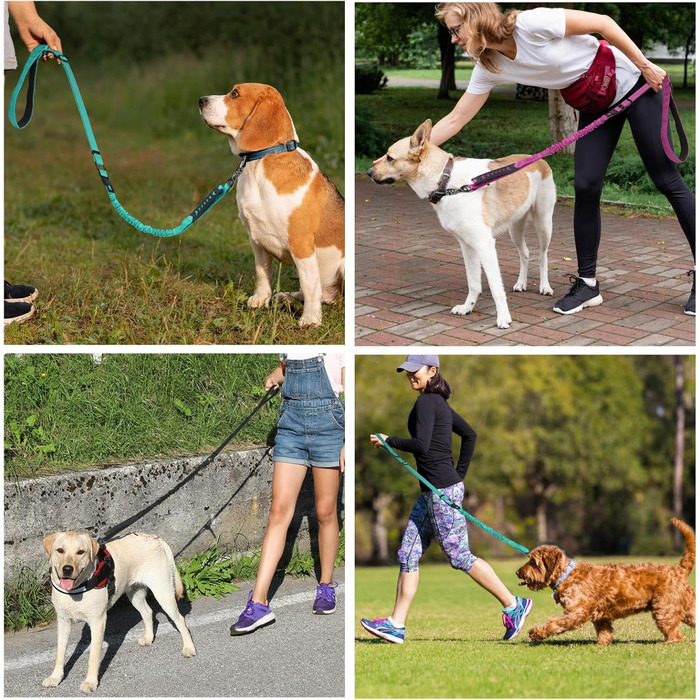 Тактична собача шлейка Chioratree для великих та середніх собак, 1.2м-1.8м, регульована, з амортизуючою вставкою та двома зручними ручками, авто-пояс, світловідбиваюча, рожева