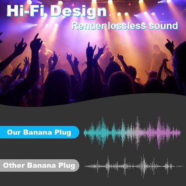 4 шт. Бананові конектори для акустики 4.5 мм, 90 градусів, позолочені 24K, для підключення до підсилювача, ресивера, стереосистеми