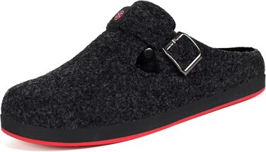 Тапочки халатні з фетру Gaatpot Winter для дому, теплі, чорні, розмір 36-46