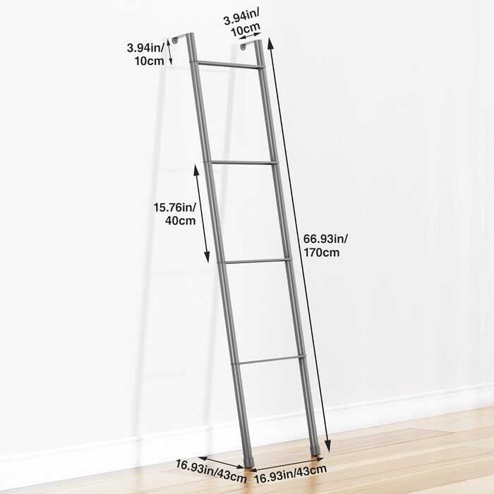 Підвісна стійка для рушників з металу, біла – 4 яруси, для ванної, кухні, вітальні