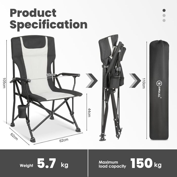 Крісло Homecall 30019, чорний/кремовий, висока спинка чорний/білий, висока спинка