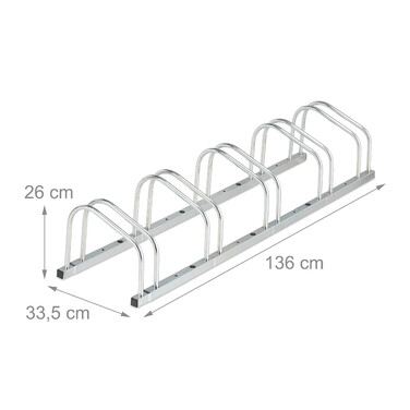 Relaxdays Bike Rack for 5 Bikes