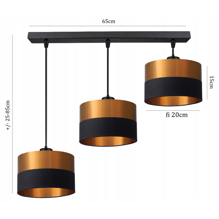 Підвісна люстра Adex WISZĄCE на 3 лампи, цоколь E27