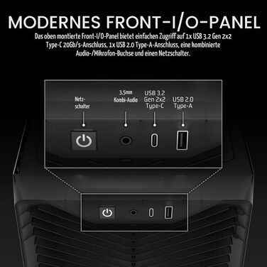 Корпус для ПК CORSAIR 3200D RS Mid-Tower ATX, димчасто-сірий (Rauchgrau)