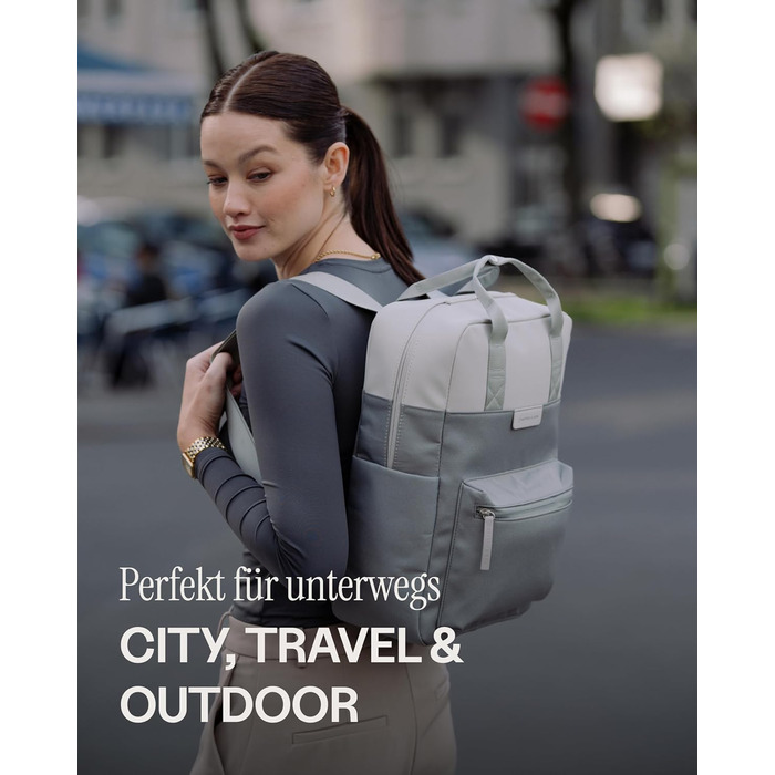 Kapten & Son Bergen Rucksack | Rucksack for Women & Men | Daypack | Carry-on Rucksack, Daypack | Water-resistant (Medium 11 L, Steel Blue Sprinkled)