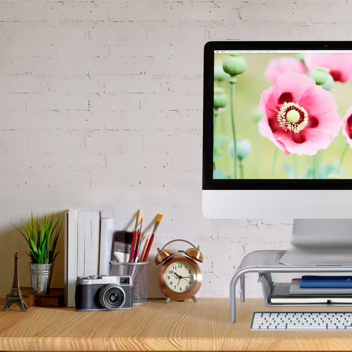 Relaxdays Monitor Stand with Drawer