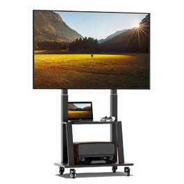 Мобільна підставка для телевізора з колесами, регульована по висоті, VESA 900x600, до 75 дюймів