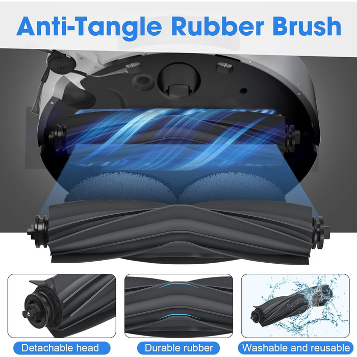 Запчастини для Dreame X30 Ultra, L10s Ultra Gen2, L40 Ultra AE, Mova E30 Ultra: комплект аксесуарів (2 основні щітки, 4 фільтри, 4 ганчірки для миття, 4 бічні щітки, 4 пилозбірники)