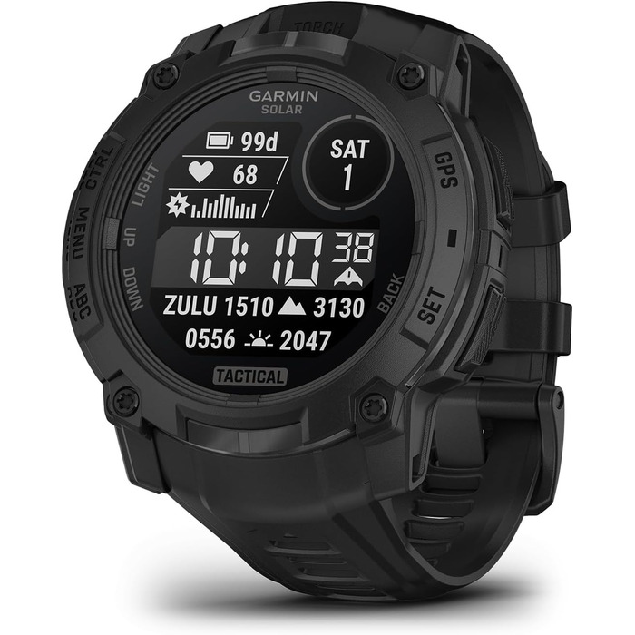 Garmin Instinct 3 Tactical Edition: Тактичний GPS-годинник з сонячним дисплеєм, 45 мм