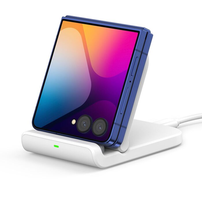 Бездротова зарядка SwanScout для Samsung Galaxy Z Flip 7/7 FE, 6/5/4/3 та Moto Razr 60/50/40 (Ultra), SwanScout 501S (біла)