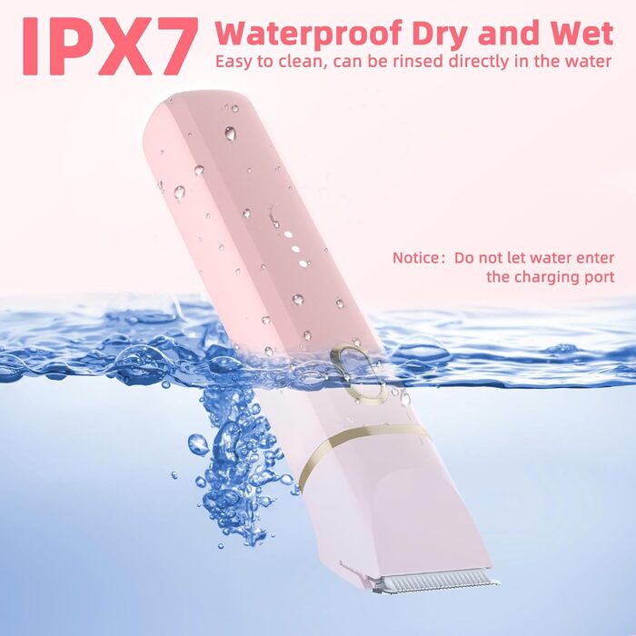 Електричний тример для тіла та обличчя 3-в-1 для жінок, рожевий