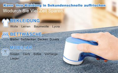 Електричний видалення ворсу Fusselrasierer: портативний пристрій для одягу з USB зарядкою та 1 змінною головкою (блакитний)