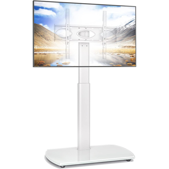 Adjustable TV Stand with Swivel Mount - Fits 32-65 Inch Flat & Curved TVs - Max VESA 400x400mm, 35kg
