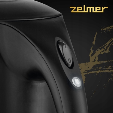 Електричний чайник Zelmer ZCK7630 Crystal Gold, 2200 Вт, 1,7 л, чорний