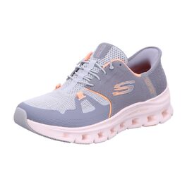 Кросівки Skechers Glide-Step Vibey Hands Free Slip-ins для жінок, сірі та помаранчеві, 38 EU