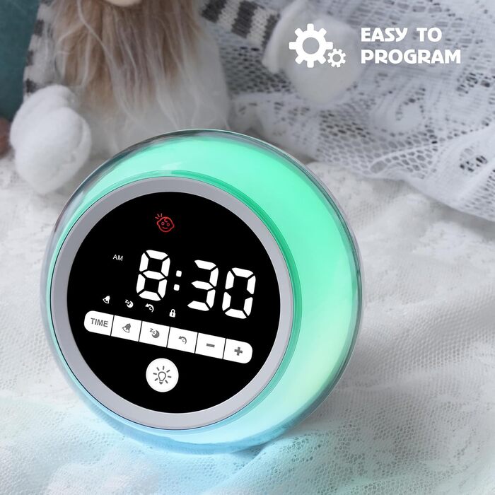 ANNNGUL Sleep Trainer for Kids, Kids Alarm Clock with Night Light Timer for Preschoolers Girls Boys