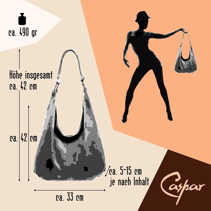 Сумка жіноча Caspar Vintage з велюрової шкіри - Італійська якість (Золото)