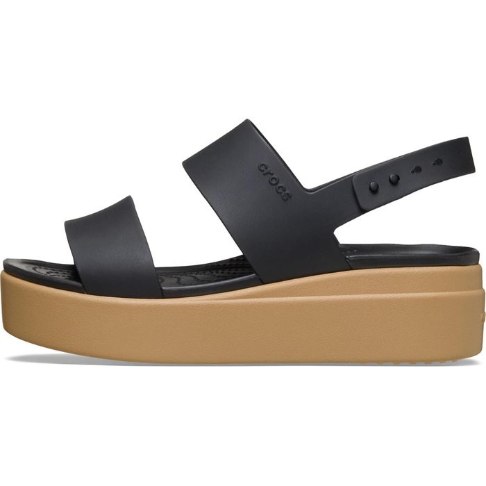 Босоніжки Crocs Brooklyn Low Wedge жіночі, чорні (39 EU)