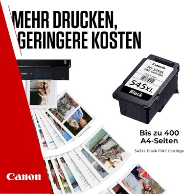 Оригінальний чорний картридж Canon PG-545XL FINE (XL), підвищена ємність, чорнильний