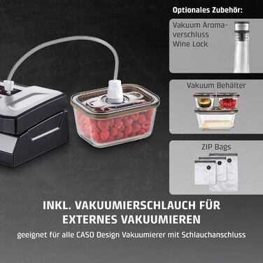 CASO VRH 490 Advanced: Професійний вакуумний пакувальник з камерою, 10 фольгованих пакетів