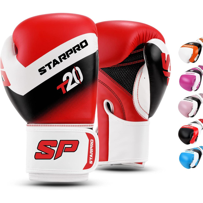 Starpro Kids Boxing Gloves - Children's Boxing Gloves for Small & Delicate Hands, Ages 6-10, Boxing Set (Red, 6oz)