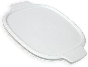 Кришка для посуду CORNINGWARE StoveTop 2/3 л, біла, пластик, квадратна, для Corningware A-2, з фіксатором, для мікрохвильовки та посудомийки