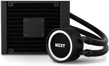 NZXT Kraken: Рідинне охолодження CPU AIO з LCD-дисплеєм та RGB підсвічуванням (120 мм, чорний)
