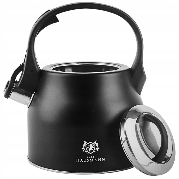Класичний сталевий чайник Karl Hausmann, 2,3 л, чорний/сріблястий/сірий