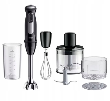Погружний блендер Braun MQ55254M, 1000 Вт, чорний