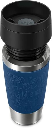 Термокружка Emsa N20202 Travel Mug Classic, 0.36 л, нержавіюча сталь, 4 год гаряче/8 год холодне, герметична, для подорожей
