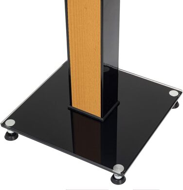 Ексклюзивні підставки для колонок BS03 в чорному глянці з декоративною вставкою (Rotbuche)