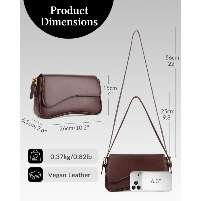 Сумка жіноча через плече з екошкіри, вінтажна Saddle Bag, коричнева. З 2 знімними ремінцями