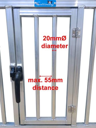 Callieway® ALU DOGBOX - Алюмінієва переноска для собак (XL) 95 x 66 x 70 см