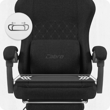 Ігрове крісло Cabro C503, чорна тканина