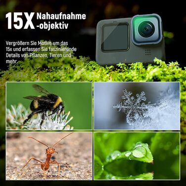 Набір фільтрів ND NEEWER (4 шт.) + лінза збільшення 15x для GoPro Hero 13/12/11/10/9: ND8, ND16, ND32, CPL