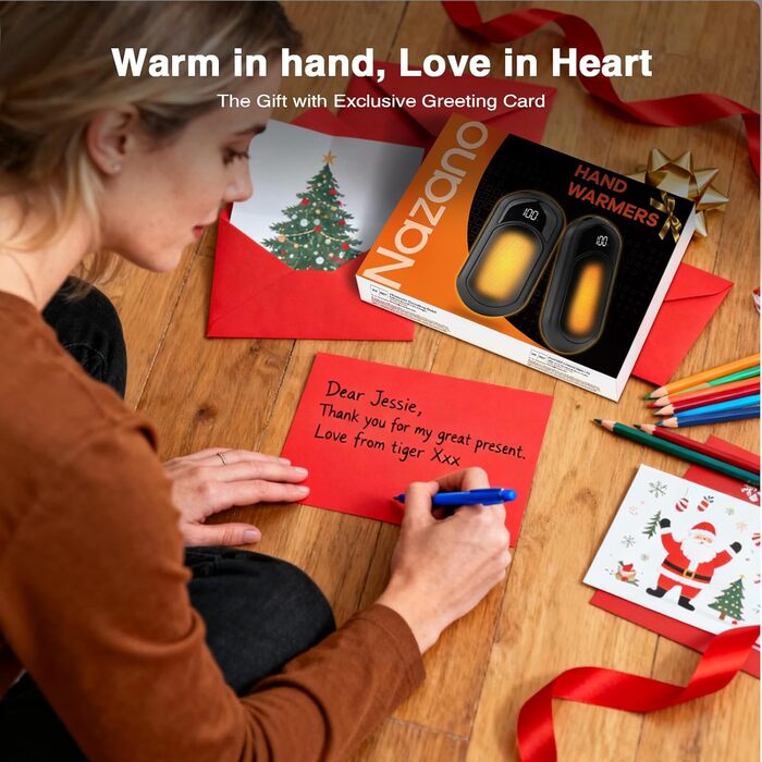 Електричні грілки для рук 2 шт., перезаряджувані 6400mAh, USB, ультралегкі, для зимових прогулянок, катання на лижах, подарунок