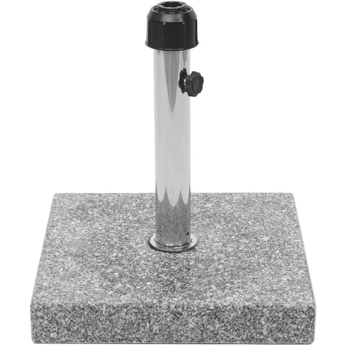 Mendler Umbrella Stand HWC-F92, Umbrella Stand, Granite - 23kg, Square, Grey