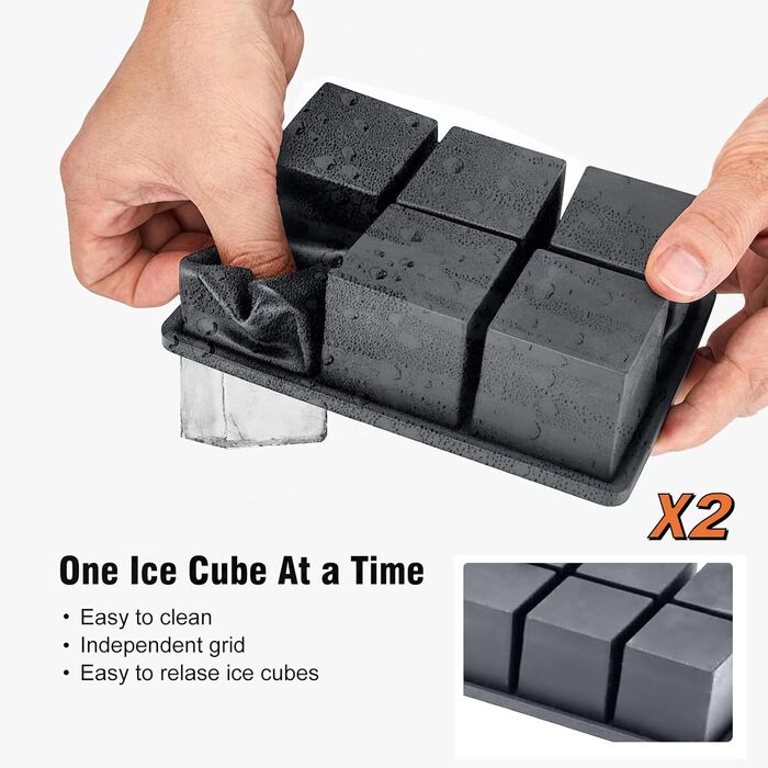 Samuelworld Ice Cube Tray (Gray, 4 sphere/12 cube)