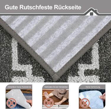 Килимочки на сходи BEQHAUSE, 4 шт., самоклеючі, для дітей, літніх людей та домашніх тварин, 100% поліестер, TPE-підкладка, 22x70 см, темно-сірий