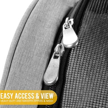 KOPEKS Deluxe рюкзак-переноска для тварин з подвійними колесами, середній, сірий (L 33 x B 30 x H 51 см)