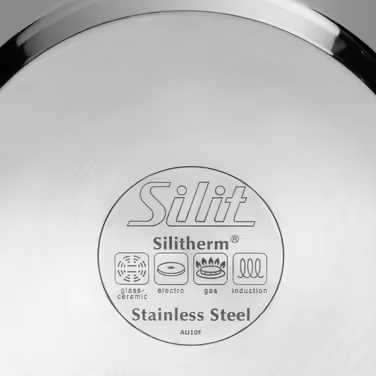 Silit Vegetable Soup Pot Induction 28cm, Glass Lid, 12L Tall Pot, Polished Stainless Steel, Large Induction Pot, Uncoated, Oven-Safe